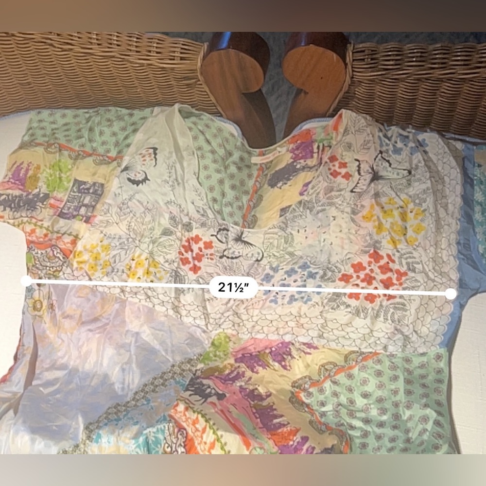 Johnny Was Silk Patchwork Dress